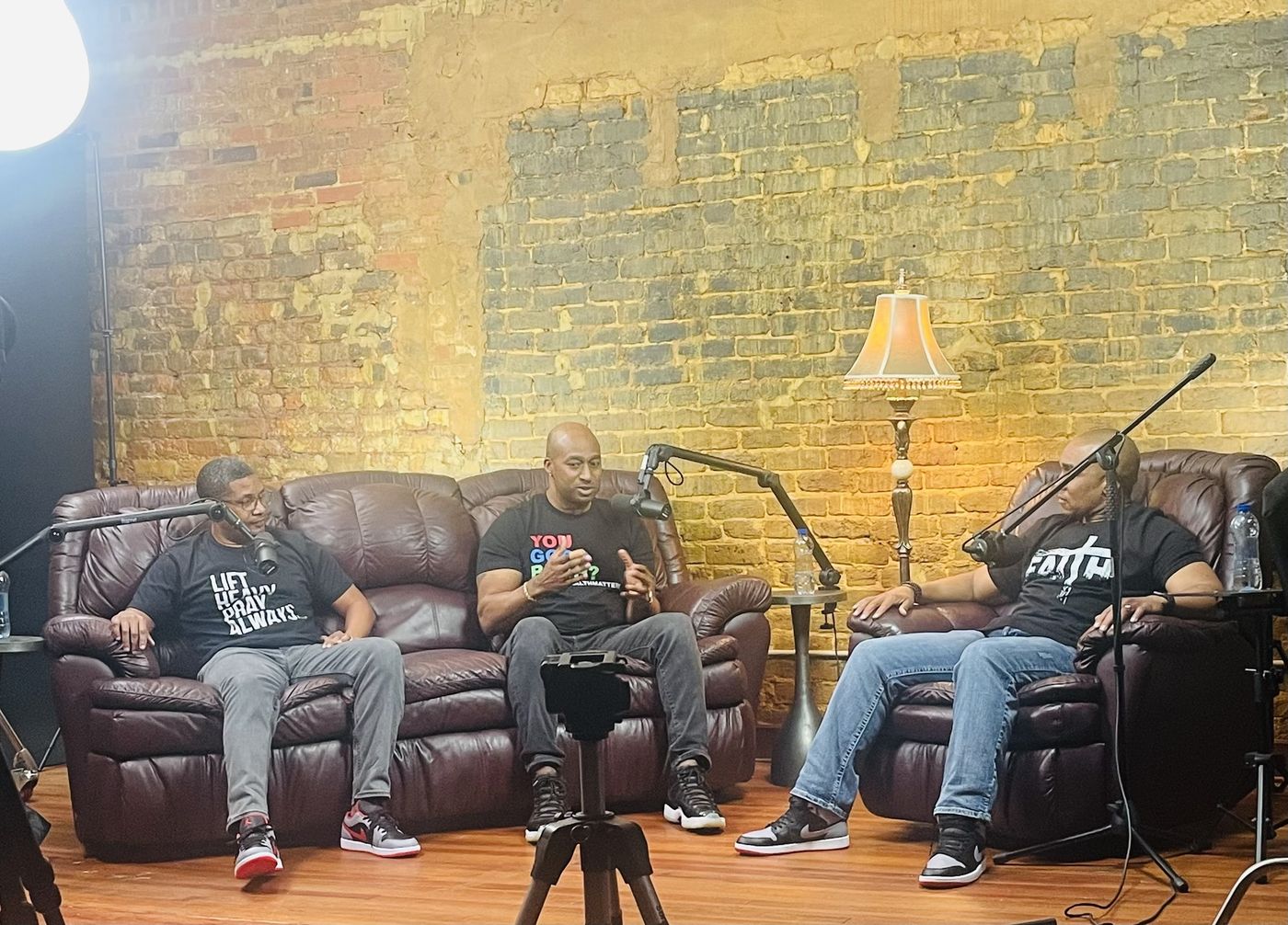 Tony Dixon and Friends recording in the studio