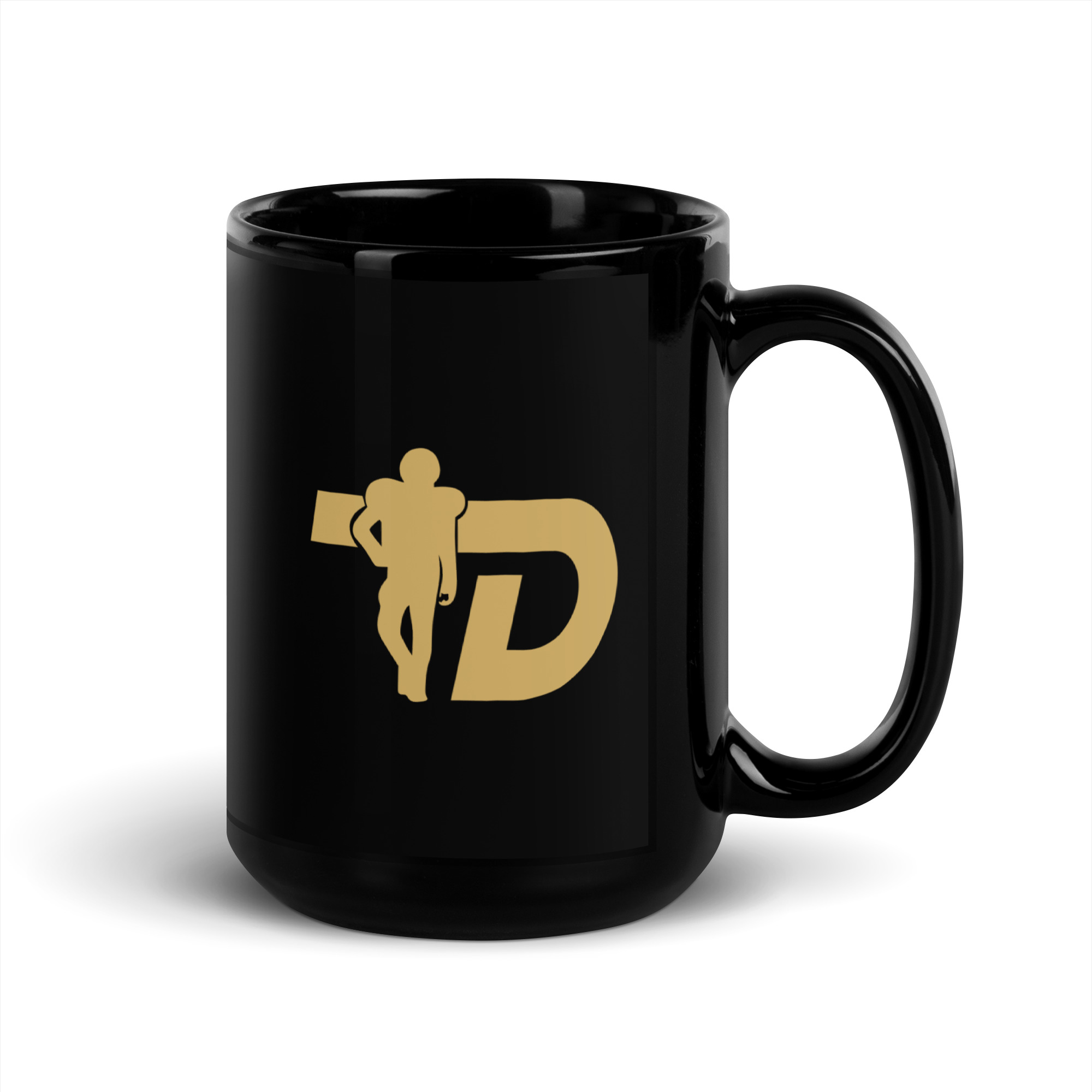 Mug - Black Glossy TD Gold Logo Mug - Image 2